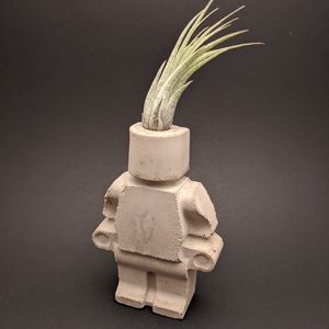 Concrete LEGO Character air planter